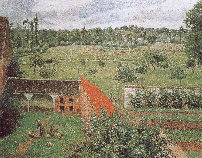 Camille Pissarro scenery out the window oil painting picture